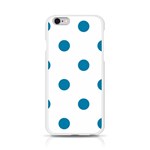 Polka Dots - Cerulean on White Apple iPhone 6/6S Silicone Case (Transparent)