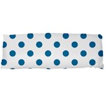 Polka Dots - Cerulean on White Body Pillow Case Dakimakura (Two Sides)