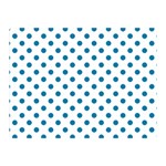 Polka Dots - Cerulean on White Double Sided Flano Blanket (Mini)