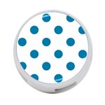 Polka Dots - Cerulean on White 4-Port USB Hub (One Side)