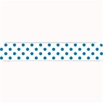 Polka Dots - Cerulean on White Small Bar Mat
