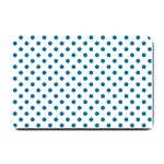 Polka Dots - Cerulean on White Small Doormat