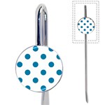 Polka Dots - Cerulean on White Book Mark