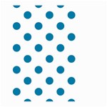 Polka Dots - Cerulean on White Large Garden Flag (Two Sides)
