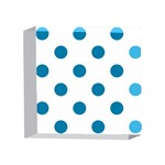Polka Dots - Cerulean on White 4 x 4  Acrylic Photo Block