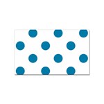 Polka Dots - Cerulean on White Sticker Rectangular (10 pack)