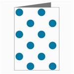 Polka Dots - Cerulean on White Greeting Cards (Pkg of 8)