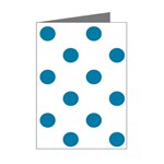 Polka Dots - Cerulean on White Mini Greeting Card