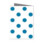 Polka Dots - Cerulean on White Mini Greeting Cards (Pkg of 8)