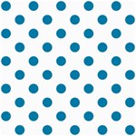 Polka Dots - Cerulean on White ScrapBook Page 8  x 8 