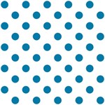 Polka Dots - Cerulean on White ScrapBook Page 12  x 12 