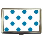 Polka Dots - Cerulean on White Cigarette Money Case