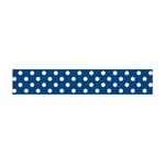 Polka Dots - White on Dark Cerulean Flano Scarf (Mini)