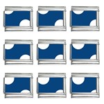 Polka Dots - White on Dark Cerulean 9mm Italian Charm (9 pack)