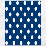 Polka Dots - White on Dark Cerulean Canvas 11  x 14 