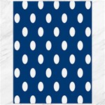 Polka Dots - White on Dark Cerulean Canvas 12  x 16 