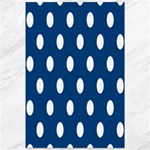 Polka Dots - White on Dark Cerulean Canvas 12  x 18 