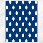 Polka Dots - White on Dark Cerulean Canvas 18  x 24 