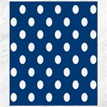 Polka Dots - White on Dark Cerulean Canvas 20  x 24 