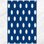 Polka Dots - White on Dark Cerulean Canvas 20  x 30 