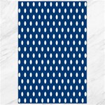 Polka Dots - White on Dark Cerulean Canvas 24  x 36 