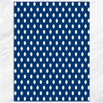 Polka Dots - White on Dark Cerulean Canvas 36  x 48 