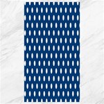 Polka Dots - White on Dark Cerulean Canvas 40  x 72 