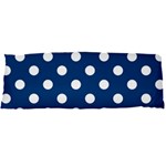 Polka Dots - White on Dark Cerulean Body Pillow Case Dakimakura (Two Sides)