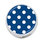 Polka Dots - White on Dark Cerulean 4-Port USB Hub (Two Sides)