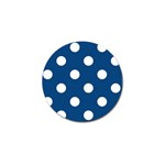 Polka Dots - White on Dark Cerulean Golf Ball Marker (10 pack)
