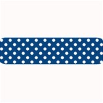 Polka Dots - White on Dark Cerulean Medium Bar Mat