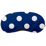 Polka Dots - White on Dark Cerulean Sleeping Mask