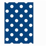 Polka Dots - White on Dark Cerulean Large Garden Flag (Two Sides)