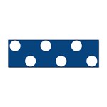 Polka Dots - White on Dark Cerulean Sticker Bumper (10 pack)