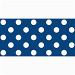 Polka Dots - White on Dark Cerulean 4  x 8  Photo Cards