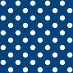 Polka Dots - White on Dark Cerulean ScrapBook Page 8  x 8 