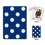 Polka Dots - White on Dark Cerulean Playing Cards Single Design