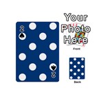 Polka Dots - White on Dark Cerulean Playing Cards 54 (Mini)