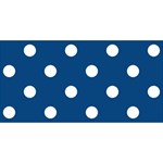 Polka Dots - White on Dark Cerulean YOU ARE INVITED 3D Greeting Card (8x4)