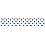 Polka Dots - Dark Cerulean on White Flano Scarf (Small)