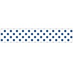 Polka Dots - Dark Cerulean on White Flano Scarf (Large)