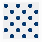 Polka Dots - Dark Cerulean on White Medium Glasses Cloth (2 Sides)
