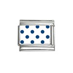 Polka Dots - Dark Cerulean on White Italian Charm (9mm)