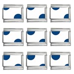 Polka Dots - Dark Cerulean on White 9mm Italian Charm (9 pack)