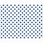 Polka Dots - Dark Cerulean on White Collage 11  x 14 