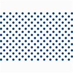 Polka Dots - Dark Cerulean on White Collage 12  x 18 