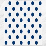 Polka Dots - Dark Cerulean on White Canvas 8  x 10 