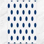 Polka Dots - Dark Cerulean on White Canvas 12  x 18 