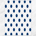 Polka Dots - Dark Cerulean on White Canvas 18  x 24 