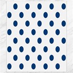 Polka Dots - Dark Cerulean on White Canvas 20  x 24 